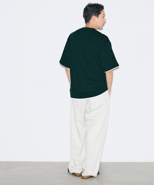 coca(coca)(コカ)の「ライトエンボスレイヤード風半袖Tシャツ(Tシャツ/カットソー・メンズ・ライトグレー/ダークグリーン/ブラック・XL/M/L)」の17枚目の写真