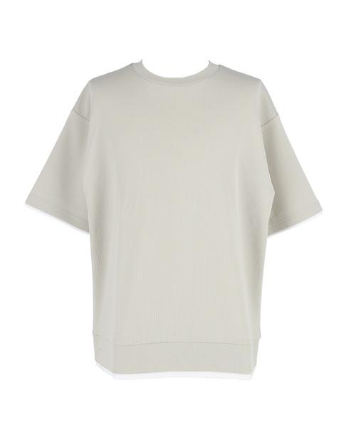 coca(coca)(コカ)の「ライトエンボスレイヤード風半袖Tシャツ(Tシャツ/カットソー・メンズ・ライトグレー/ダークグリーン/ブラック・XL/M/L)」の21枚目の写真