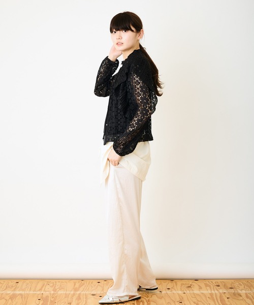 Ranerrh(ラネリ)の「インポートプリーツブラウス【結婚式・二次会・パーティー】【入卒園・入卒式】【オケージョン・セレモニー】【デイリー/オフィスにも使える】(シャツ/ブラウス・レディース・ブラック/オフホワイト・38)」の20枚目の写真