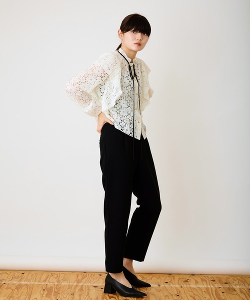 Ranerrh(ラネリ)の「インポートプリーツブラウス【結婚式・二次会・パーティー】【入卒園・入卒式】【オケージョン・セレモニー】【デイリー/オフィスにも使える】(シャツ/ブラウス・レディース・ブラック/オフホワイト・38)」の11枚目の写真