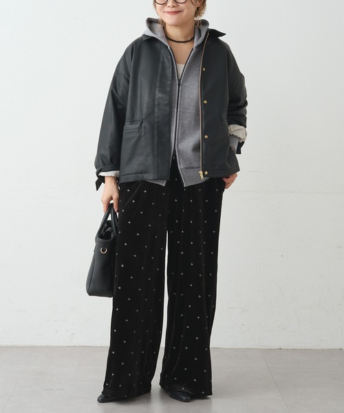 PUAL CE CIN(ピュアルセシン)の「ベロア刺繍イージーパンツ(その他パンツ・レディース・モカ/ブラック・MEDIUM)」の12枚目の写真