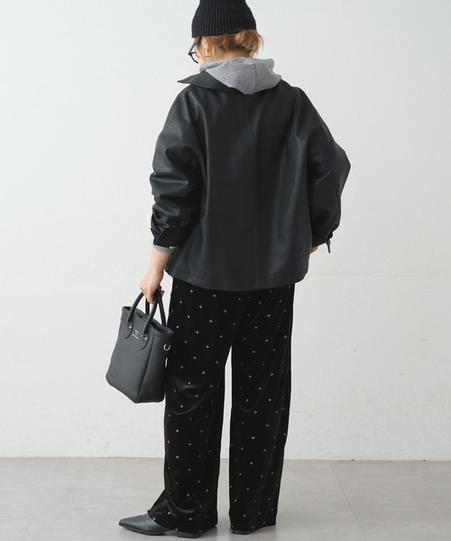 PUAL CE CIN(ピュアルセシン)の「ベロア刺繍イージーパンツ(その他パンツ・レディース・モカ/ブラック・MEDIUM)」の14枚目の写真