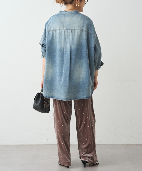 PUAL CE CIN(ピュアルセシン)の「ベロア刺繍イージーパンツ(その他パンツ・レディース・モカ/ブラック・MEDIUM)」の7枚目の写真
