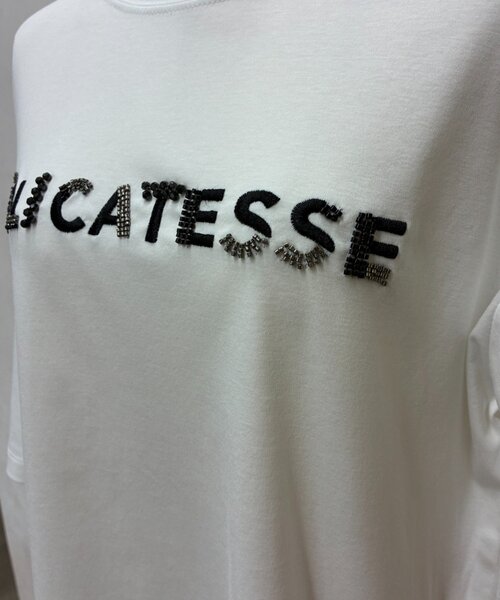 Jena espace merveilleux(ジェナ エスパスメルヴェイユ)の「ビーズ刺繍T(Tシャツ/カットソー・レディース・ブラック/ベージュ/オフホワイト・FREE)」の13枚目の写真