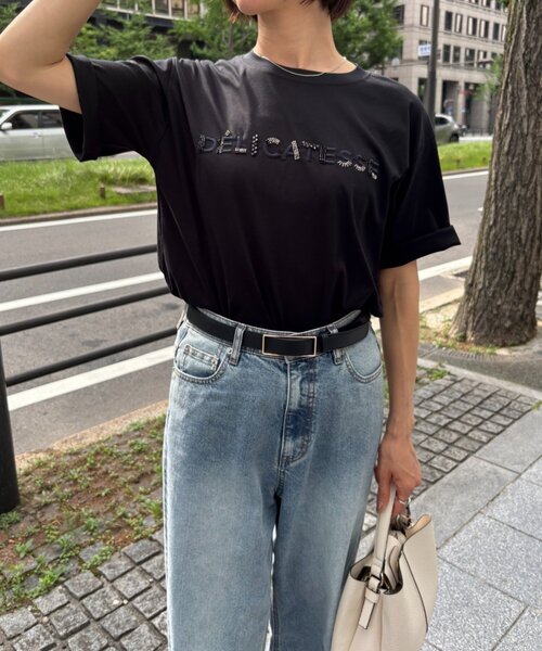 Jena espace merveilleux(ジェナ エスパスメルヴェイユ)の「ビーズ刺繍T(Tシャツ/カットソー・レディース・ブラック/ベージュ/オフホワイト・FREE)」の14枚目の写真