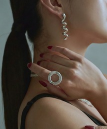 【YArKA/ヤーカ】irregularly intersecting mesh ring [T?kan2] / 透環メッシュリング2