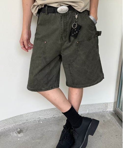 DOUBLE STEAL(ダブルスティール)の「DSヴィンテージカーゴショーツ(カーゴパンツ・メンズ・カーキ/ブラック・MEDIUM/SMALL/X-LARGE/LARGE)」の1枚目の写真