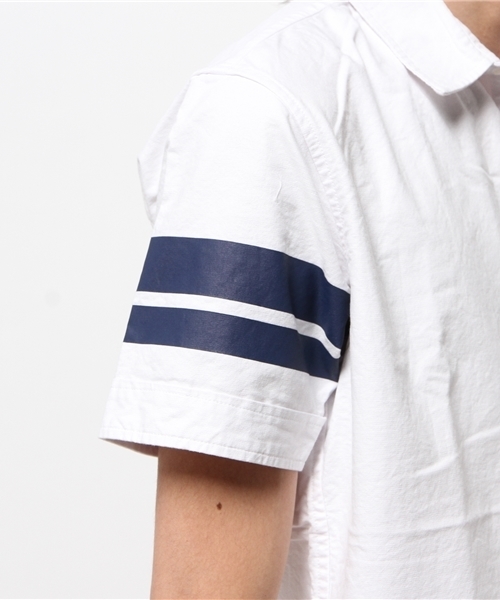 AZUL by moussy（アズールバイマウジー）の「ストレッチオックスラインpt半袖シャツ（シャツ/ブラウス・メンズ・サックスブルー/ホワイト/ネイビー・SMALL/LARGE/MEDIUM/X-SMALL/X-LARGE）」の8枚目の写真