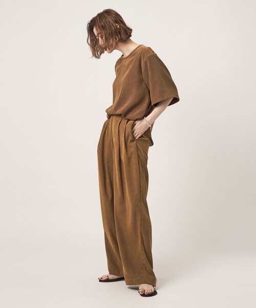 conte(コンテ)の「<conte>スエードライク タックワイドパンツ(その他パンツ・レディース・ダークブラウン・38/36)」の11枚目の写真