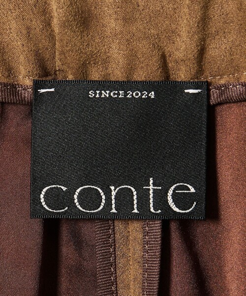 conte(コンテ)の「<conte>スエードライク タックワイドパンツ(その他パンツ・レディース・ダークブラウン・38/36)」の3枚目の写真