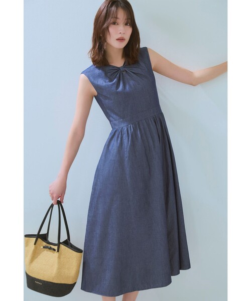 TOCCA(トッカ)の「RIBBON BOND DRESS ドレス(ワンピース・レディース・ネイビー系/ブラック系・0/4/2)」の2枚目の写真