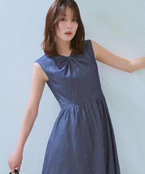 TOCCA(トッカ)の「RIBBON BOND DRESS ドレス(ワンピース・レディース・ネイビー系/ブラック系・0/4/2)」の8枚目の写真