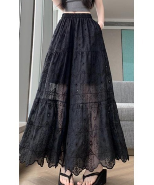 FAVORITO(ファヴォリート)の「ハイウエストワイドパンツ(その他パンツ・レディース・ベージュ/ブラック・F)」の7枚目の写真