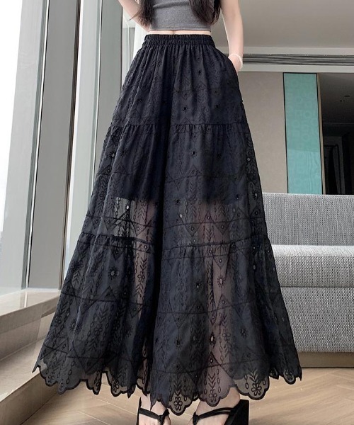 FAVORITO(ファヴォリート)の「ハイウエストワイドパンツ(その他パンツ・レディース・ベージュ/ブラック・F)」の9枚目の写真