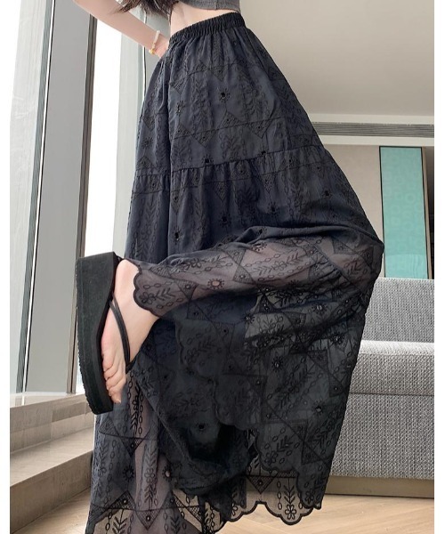 FAVORITO(ファヴォリート)の「ハイウエストワイドパンツ(その他パンツ・レディース・ベージュ/ブラック・F)」の11枚目の写真