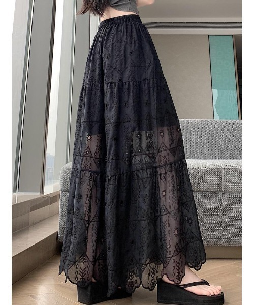 FAVORITO(ファヴォリート)の「ハイウエストワイドパンツ(その他パンツ・レディース・ベージュ/ブラック・F)」の13枚目の写真