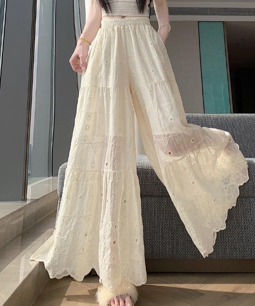 FAVORITO(ファヴォリート)の「ハイウエストワイドパンツ(その他パンツ・レディース・ベージュ/ブラック・F)」の17枚目の写真