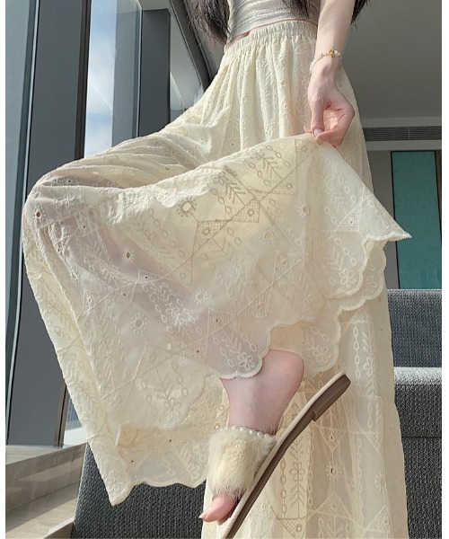 FAVORITO(ファヴォリート)の「ハイウエストワイドパンツ(その他パンツ・レディース・ベージュ/ブラック・F)」の14枚目の写真