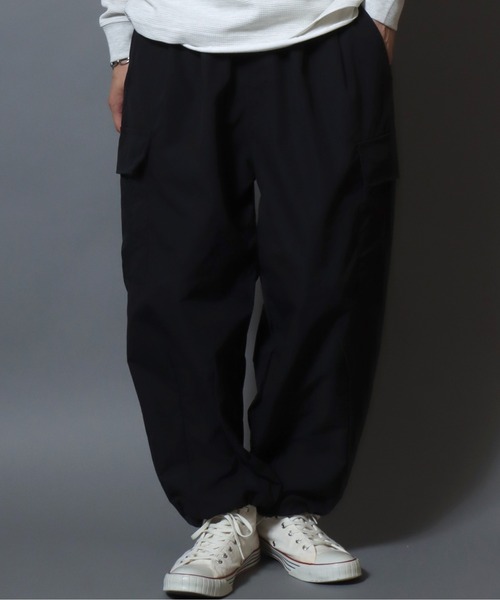 ANPAS（アンパス）の「Water-repellent Balloon Cargo Pants / 撥水 ストレッチ UVカット バルーンカーゴパンツ ワイドパンツ ミリタリー メンズ ボトムス イージーパンツ（カーゴパンツ・メンズ・モカ/カーキ/ブラック・LL/M/L）」の2枚目の写真
