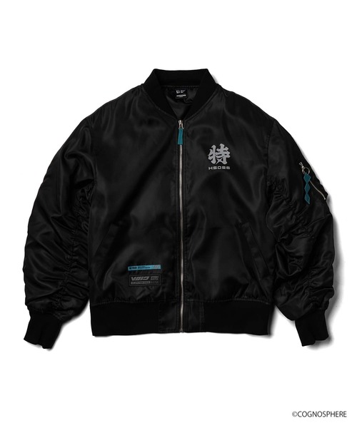 Anime game collaboration MA-1 bomber jacket sold on a Japanese fashion platform