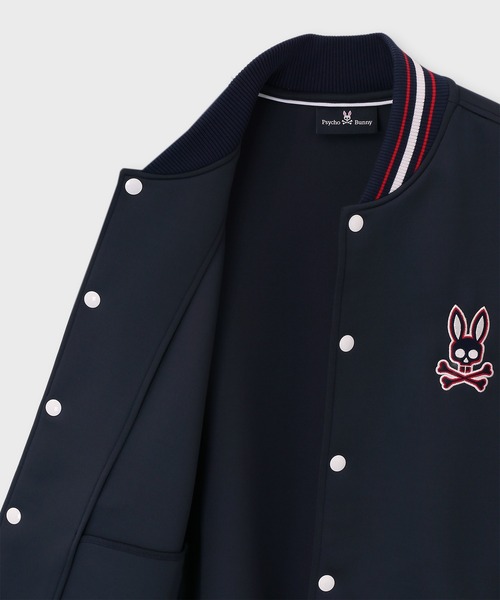 Psycho Bunny（サイコバニー）の「トラッドスポーツライク ボンバージャケット（ブルゾン・メンズ・ネイビー・X-LARGE/LARGE/MEDIUM）」の4枚目の写真