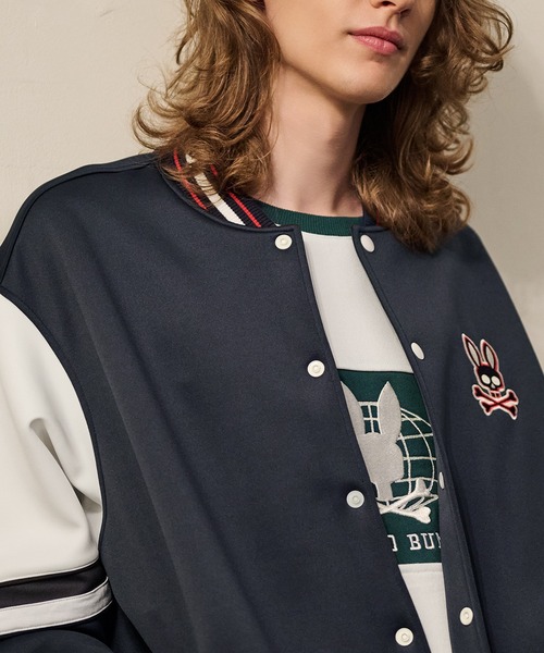 Psycho Bunny（サイコバニー）の「トラッドスポーツライク ボンバージャケット（ブルゾン・メンズ・ネイビー・X-LARGE/LARGE/MEDIUM）」の12枚目の写真