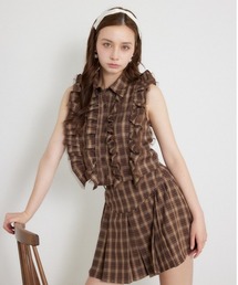 フリルデザインシャツ 夏服 秋服