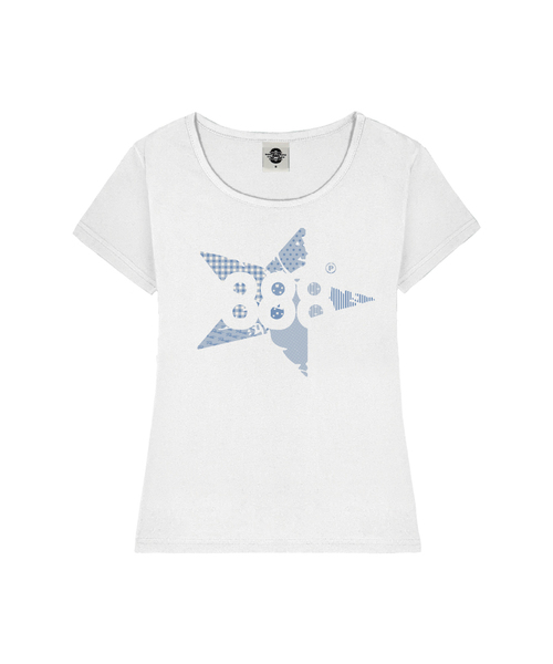 PRIMATE(プライメイト)の「SKYFI レディース Uネックスリムフィット半袖Tシャツ 4 COLORS(Tシャツ/カットソー・レディース・ミックスグレー/ネイビー/ホワイト/ブラック・SMALL/MEDIUM)」の1枚目の写真