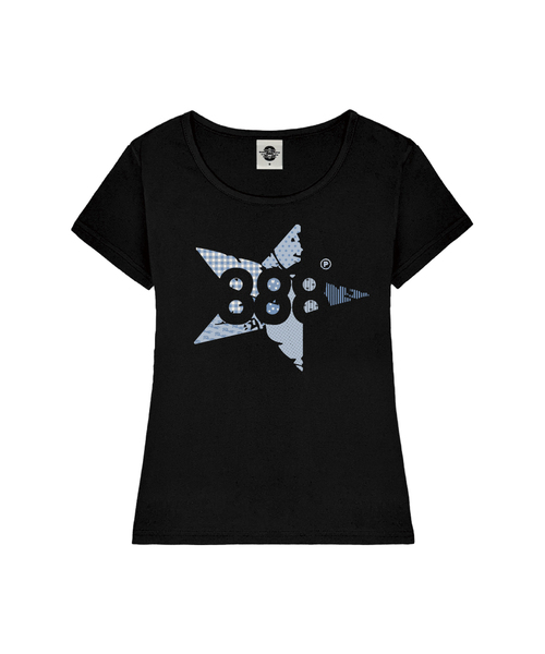PRIMATE(プライメイト)の「SKYFI レディース Uネックスリムフィット半袖Tシャツ 4 COLORS(Tシャツ/カットソー・レディース・ミックスグレー/ネイビー/ホワイト/ブラック・SMALL/MEDIUM)」の2枚目の写真