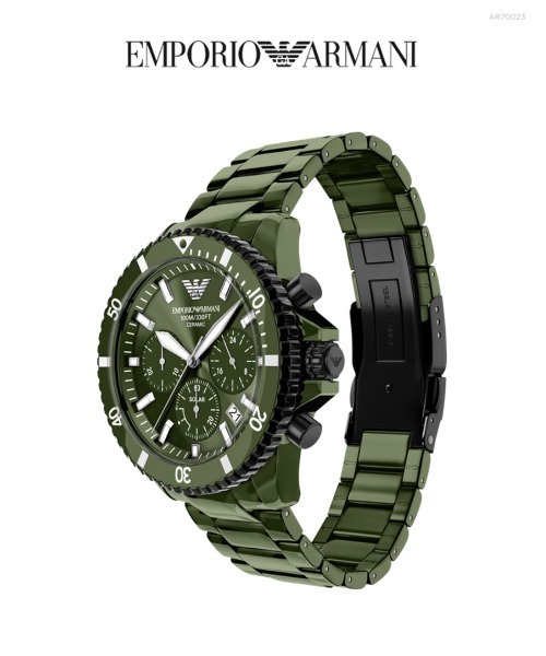 EMPORIO ARMANI（エンポリオアルマーニ）の「エンポリオ・アルマーニ 腕時計 メンズ アナログ セラミック AR70023（アナログ腕時計・メンズ・グリーン・FREE）」の9枚目の写真
