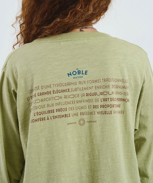 ROSE BUD（ローズバッド）の「mag.by c/LOGO L/S TEE（Tシャツ/カットソー・レディース・カーキ/ホワイト・ONE SIZE）」の2枚目の写真