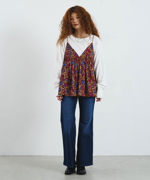 ROSE BUD（ローズバッド）の「mag.by c/LOGO L/S TEE（Tシャツ/カットソー・レディース・カーキ/ホワイト・ONE SIZE）」の13枚目の写真