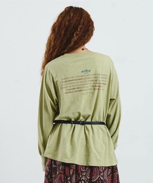 ROSE BUD（ローズバッド）の「mag.by c/LOGO L/S TEE（Tシャツ/カットソー・レディース・カーキ/ホワイト・ONE SIZE）」の5枚目の写真