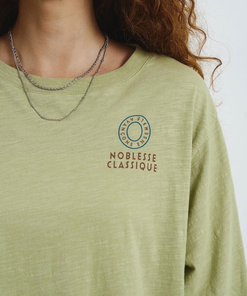 ROSE BUD（ローズバッド）の「mag.by c/LOGO L/S TEE（Tシャツ/カットソー・レディース・カーキ/ホワイト・ONE SIZE）」の9枚目の写真