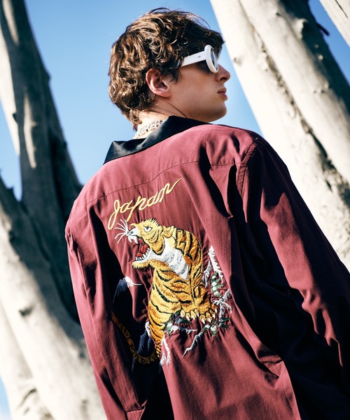 glamb(グラム)の「Ska Bowling Shirt / スカボウリングシャツ(シャツ/ブラウス・メンズ・ホワイト/ブラック/ワイン・M/L/S)」の3枚目の写真