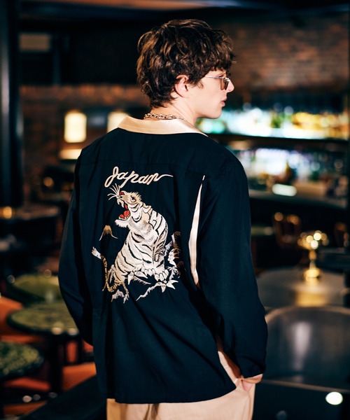 glamb(グラム)の「Ska Bowling Shirt / スカボウリングシャツ(シャツ/ブラウス・メンズ・ホワイト/ブラック/ワイン・M/L/S)」の2枚目の写真