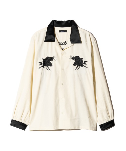 glamb(グラム)の「Ska Bowling Shirt / スカボウリングシャツ(シャツ/ブラウス・メンズ・ホワイト/ブラック/ワイン・M/L/S)」の4枚目の写真
