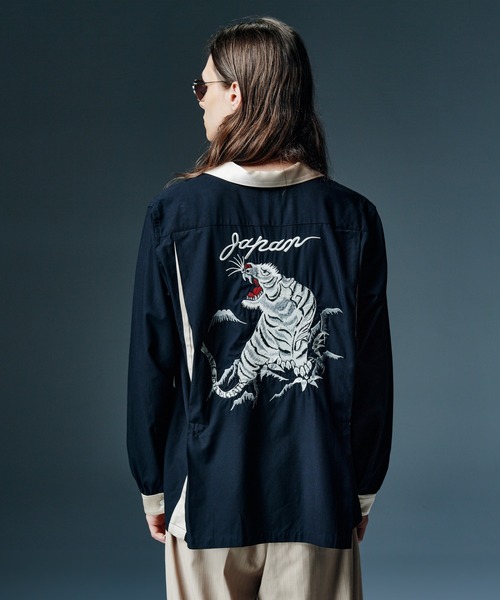 glamb(グラム)の「Ska Bowling Shirt / スカボウリングシャツ(シャツ/ブラウス・メンズ・ホワイト/ブラック/ワイン・M/L/S)」の11枚目の写真