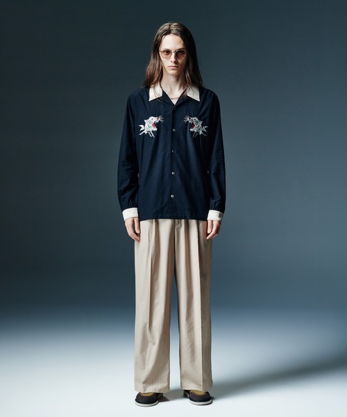 glamb(グラム)の「Ska Bowling Shirt / スカボウリングシャツ(シャツ/ブラウス・メンズ・ホワイト/ブラック/ワイン・M/L/S)」の15枚目の写真
