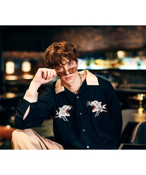 glamb(グラム)の「Ska Bowling Shirt / スカボウリングシャツ(シャツ/ブラウス・メンズ・ホワイト/ブラック/ワイン・M/L/S)」の20枚目の写真