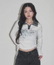 DISPARK/【26年秋冬新作】チェックカラーデザイン Tシャツ