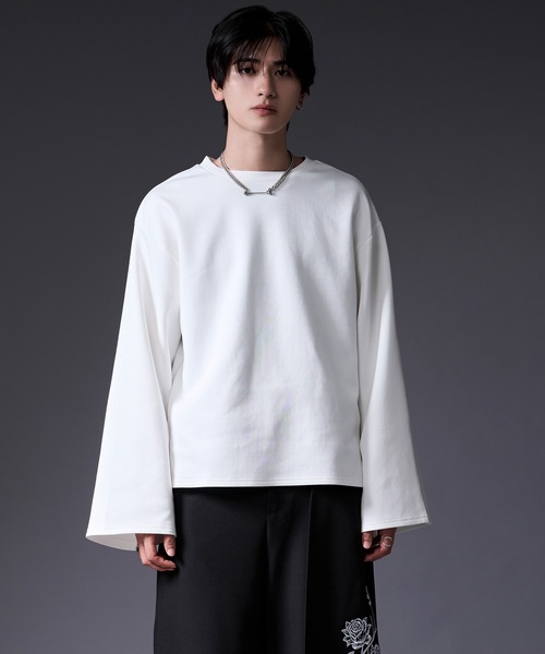 Ellno Loset(エルノロゼット)の「ウルフローズ刺繍ロンT(Tシャツ/カットソー・メンズ・ブラック/オフホワイト・SMALL/MEDIUM/LARGE)」の20枚目の写真