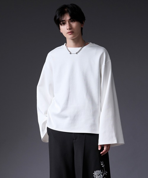 Ellno Loset(エルノロゼット)の「ウルフローズ刺繍ロンT(Tシャツ/カットソー・メンズ・ブラック/オフホワイト・SMALL/MEDIUM/LARGE)」の21枚目の写真