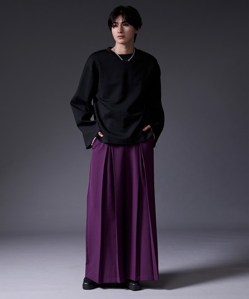 Ellno Loset(エルノロゼット)の「ウルフローズ刺繍ロンT(Tシャツ/カットソー・メンズ・ブラック/オフホワイト・SMALL/MEDIUM/LARGE)」の9枚目の写真