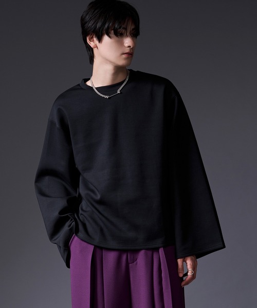 Ellno Loset(エルノロゼット)の「ウルフローズ刺繍ロンT(Tシャツ/カットソー・メンズ・ブラック/オフホワイト・SMALL/MEDIUM/LARGE)」の5枚目の写真