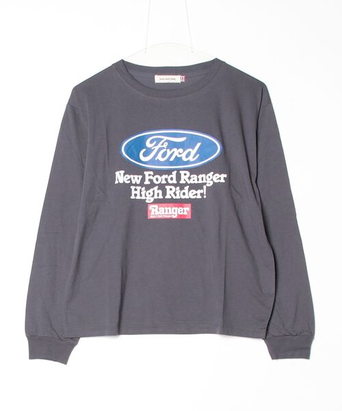 Ray BEAMS（レイビームス）の「GRS Ford L/S T S（Tシャツ/カットソー・レディース・ホワイト/ブラック・ONE SIZE）」の2枚目の写真