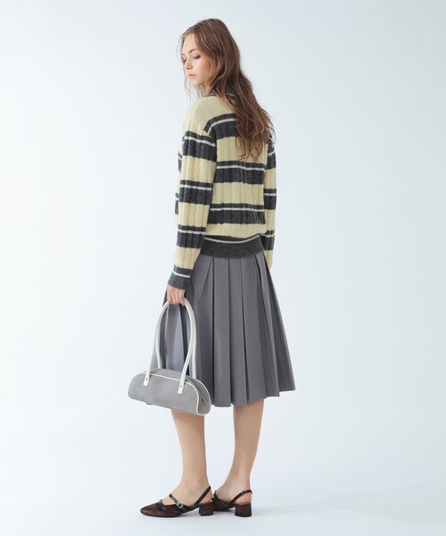 Ray BEAMS(レイビームス)の「ワイド ボーダー ポロ ニット(ニット/セーター・レディース・サックスブルー/クリーム・ONE SIZE)」の5枚目の写真