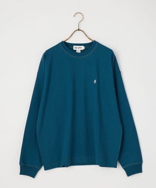 JEANS FACTORY （ジーンズファクトリー）の「[GYMPHLEX/ジムフレックス] ワンポイントロゴ刺繍 クルーネックロンT（Tシャツ/カットソー・レディース・ライトグレー/キナリ/グレー/ネイビー/ターコイズブルー・S/M/L）」の6枚目の写真