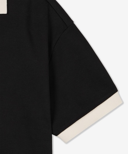 TNGT(ティーエヌジーティー)の「TNGT(ティーエヌジーティー)Kinoshita 配色スリットネックTシャツ(Tシャツ/カットソー・メンズ・ライトグリーン/ブラック・L/M)」の12枚目の写真