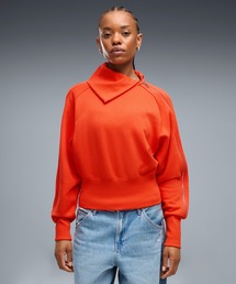 PUMA プーマ ウィメンズ アシンメトリカル ジップ クルースウェット
